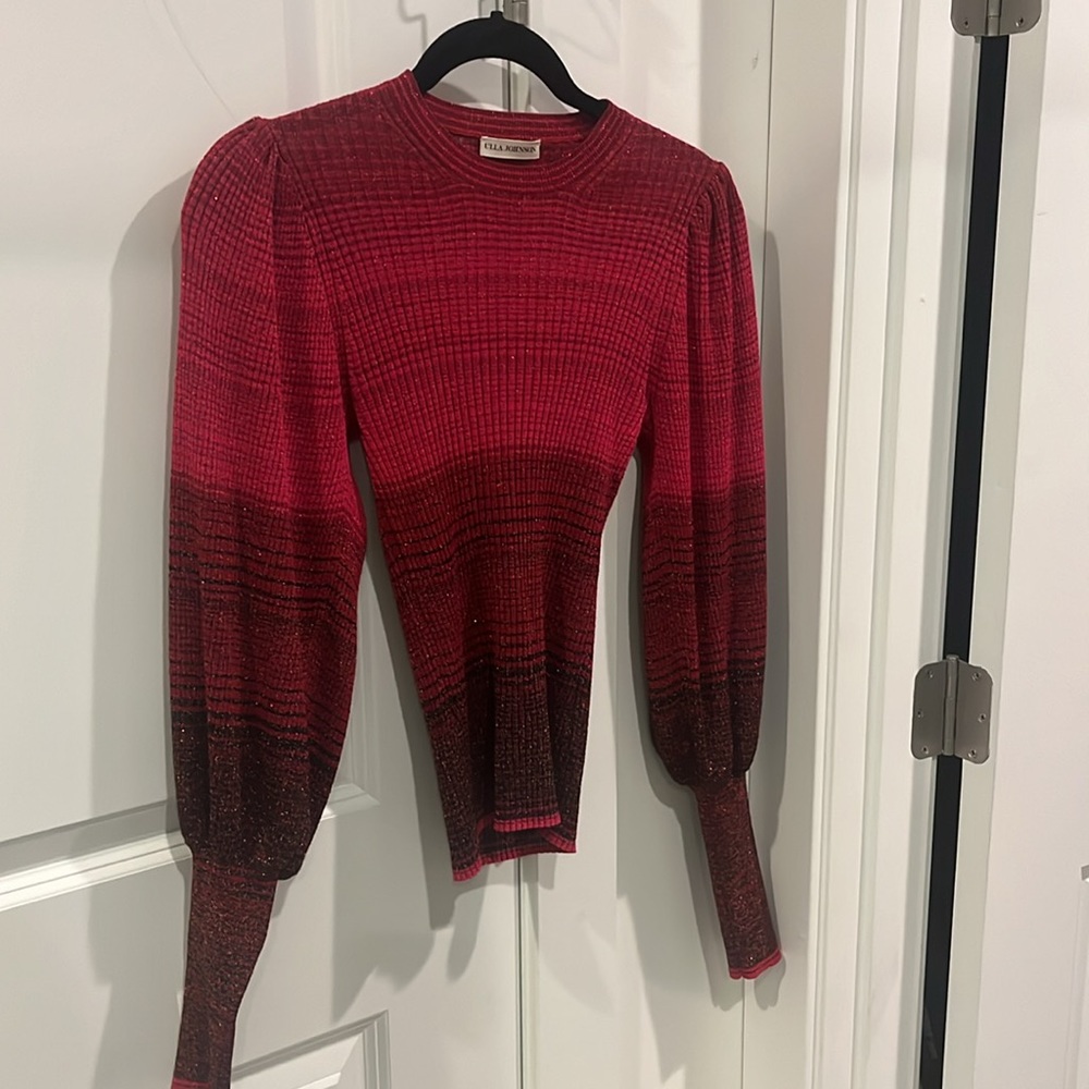 Ulla Johnson Red Ombre Sweater Top